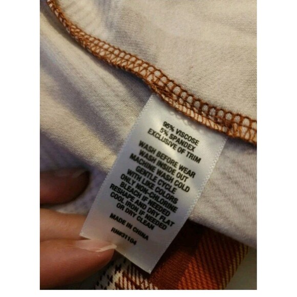 Kim Rogers Tunic Button Up Shirt Women's XL Plaid Long Ruched Sleeves Comfy EUC - Picture 5 of 8